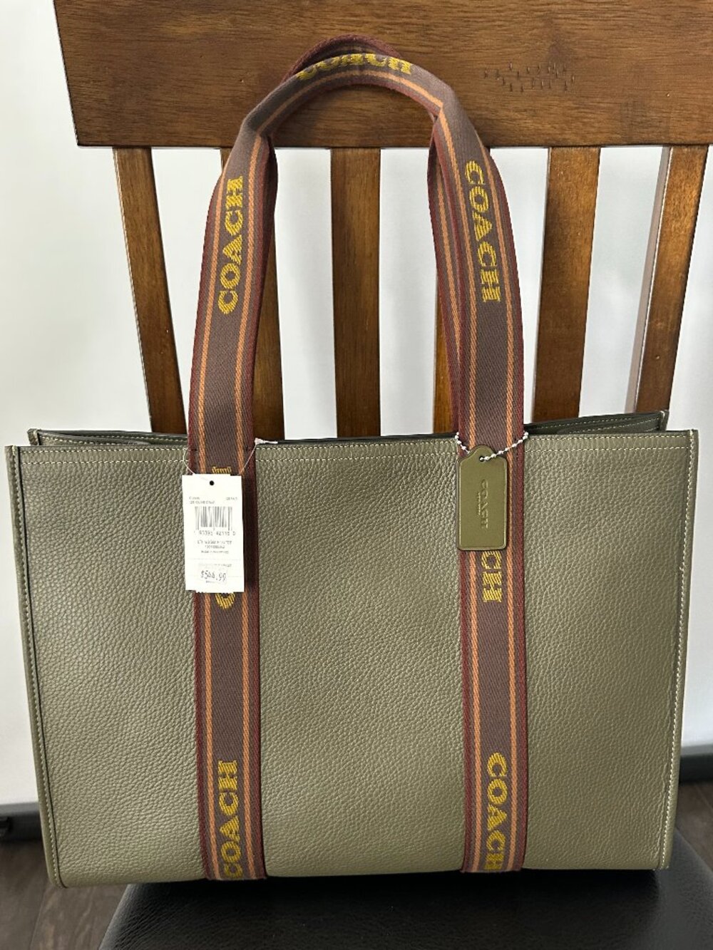 Coach Olive Green Large Smith Tote Bag Style #L2477-CU996 *NWT* - Picture 3 of 13